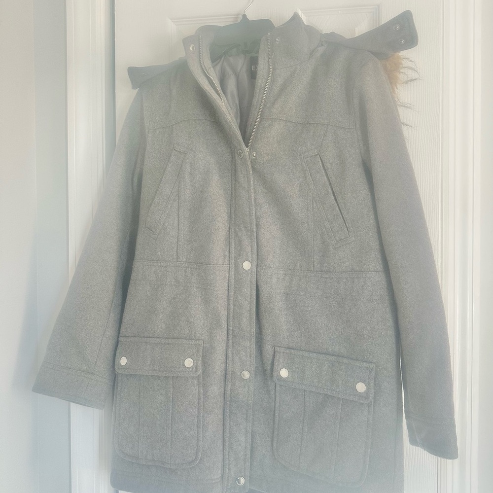 Express Women's Gray Peacoat